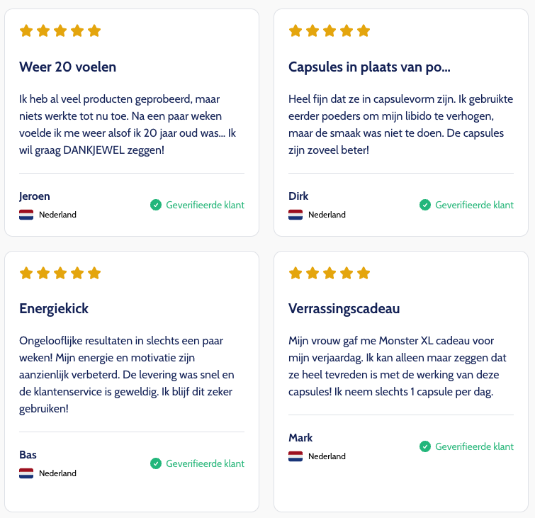 Ervaringen met Monster XL